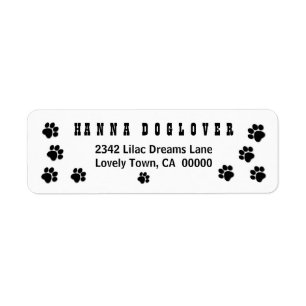 Fun afspeelbare afdrukpagina's voor Hondenliefhebb Etiket