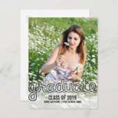 Fun Afstuderen Foto Briefkaart Uitnodigen (Voorkant / Achterkant)