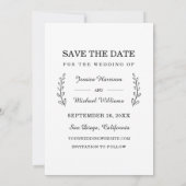 Fun Airmail Stamps Typografie Foto Save The Date (Achterkant)