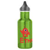 Fun alien genaamd groene oranje kinderen waterfles (Links)