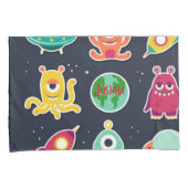 Fun aliens Aangepaste foto-kussen voor jongen Kussensloop (Voorkant-Rechts)