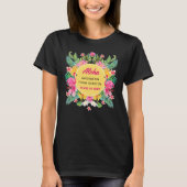 Fun Aloha Tropical Flamingo Afstuderen Luau T-shirt (Voorkant)