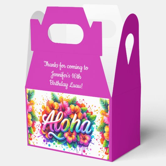 Fun Aloha Tropical Verjaardag Luau Bedankdoosjes (Geopend)