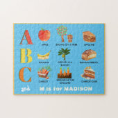 Fun Alphabet ABC's gepersonaliseerde naam Legpuzzel (Horizontaal)