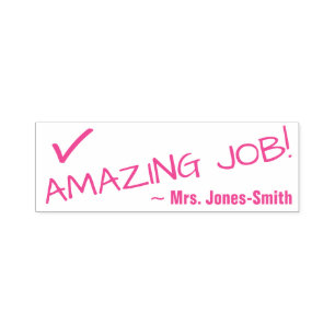 Fun "AMAZING JOB!" Rubberstempel sorteren Zelfinktende Stempel