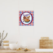 Fun American as Baseball & Apple Pie Poster (Keuken)