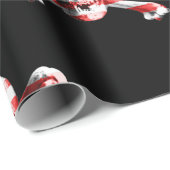 Fun American Pirate Skull op Black Cadeaupapier (Rol Hoek)