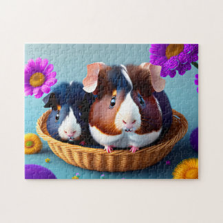 Fun and cute guinea pigs legpuzzel