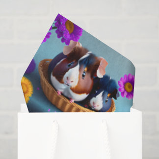 Fun and cute guinea pigs tissuepapier