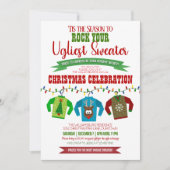 Fun and Festive Ugly KerstSweater Party Kaart (Voorkant)