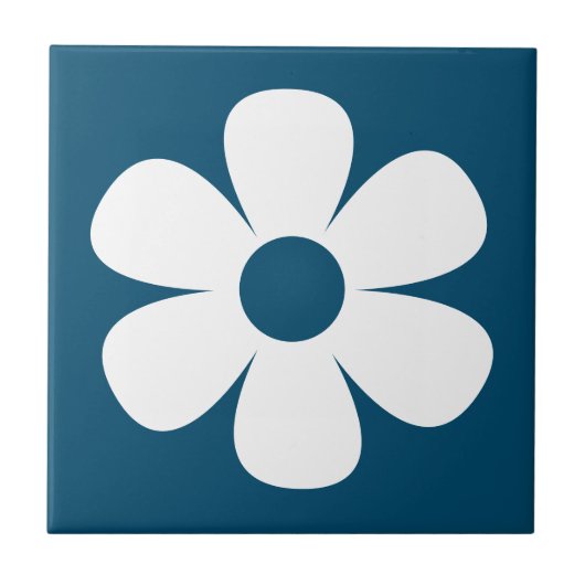 Fun and Funky 60s 70s Retro Flower Ceramic Tile Tegeltje (Voorkant)