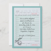 Fun and Funky Dinner Party Kaart (Achterkant)