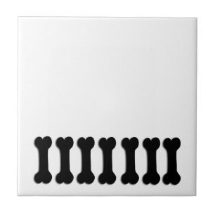 Fun and Playful Dog Bone Thleed Gift BLACK V01 Tegeltje