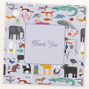 Fun Animal Dank u Bedankjes Labels