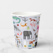 Fun Animal Menagerie Papieren Bekers (Voorkant)