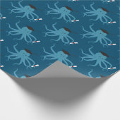 Fun Animal Octopus Afstuderen Cadeaupapier (Hoek)