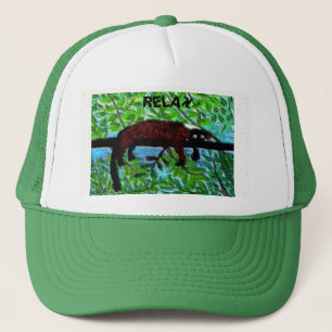 Fun Animal Red Lemur Art Trucker Pet