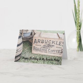 Fun Antique Collector Picker Carte Anniversaire