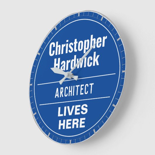 Fun Architect Wall Plaque Style Grote klok (Hoek)