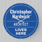 Fun Architecte Wall Style Plaque Grand Horloge