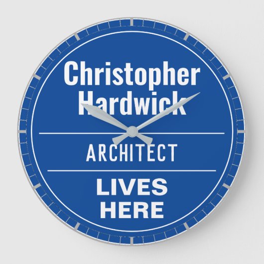 Fun Architecte Wall Style Plaque Grand Horloge (Recto)