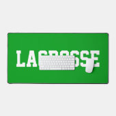 Fun Athletic White LACROSSE Text On Bright Green (Clavier et souris)