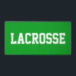 Fun Athletic White LACROSSE Text On Bright Green<br><div class="desc">This sporty bold design features white athletic LACROSSE text against bright green background.  The colors and text in this design can be personalized.</div>