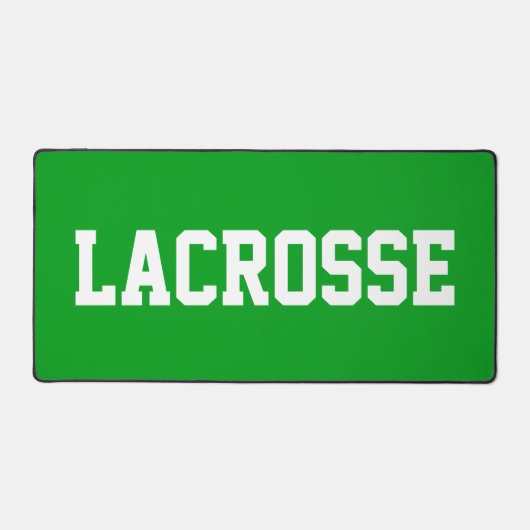 Fun Athletic White LACROSSE Text On Bright Green (Recto)