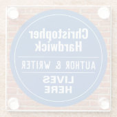 Fun Author & Writer Wall Plaque Style Glazen Onderzetter (Achterkant)