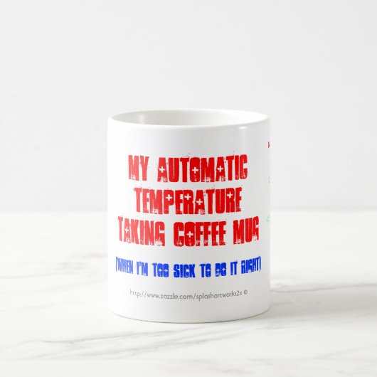 Fun-auto-thermometer 'neem Ur temp' koffie/theebek Magische Mok (Center)