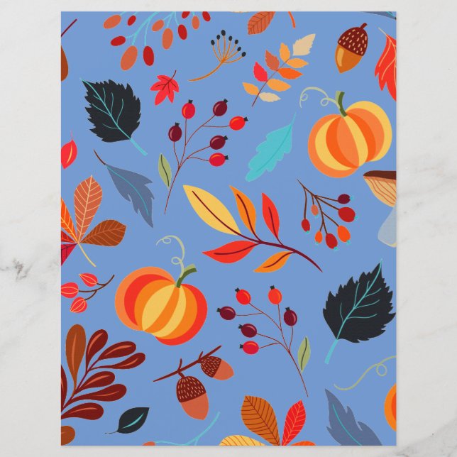 Fun automne moisson papier motif scrapbook (Devant)