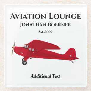 Fun Aviation Lounge  Airplane Glass Onderzetter