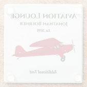 Fun Aviation Lounge  Airplane Glass Onderzetter Glazen Onderzetter (Achterkant)