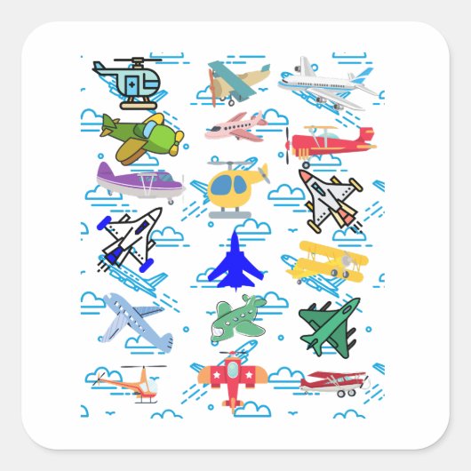 Fun Aviation Vierkante Sticker (Voorkant)