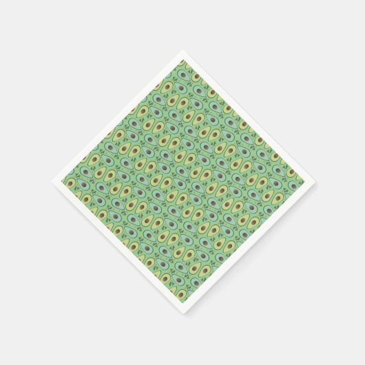 Fun Avocado Half Greenery Pattern Servet (Hoek)