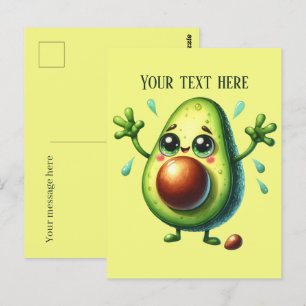 Fun Avocado tekst toevoegen Briefkaart