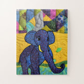 Fun Baby elphant - Quillike design Legpuzzel (Verticaal)