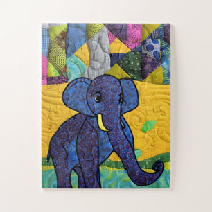 Fun Baby elphant - Quillike design Legpuzzel