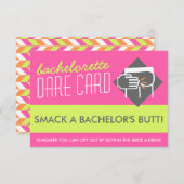 Fun Bachelorette DARE carte de jeu - smack a butt (Devant / Derrière)