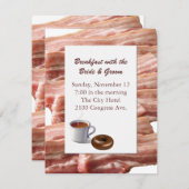 Fun Bacon Wedding Breakfast Uitnodiging (Voorkant / Achterkant)