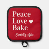 Fun Baker gepersonaliseerd rood Pannenlap (Voorkant)