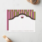Fun Bakery | Cupcake-notarissen Notitiekaartje (Voorkant / Achterkant in situ)