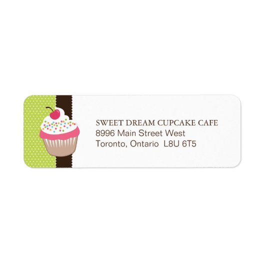 Fun Bakery Return-adreslabel Etiket (Voorkant)