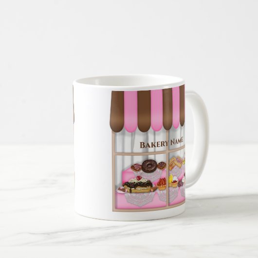 Fun Bakery Window Pastry Business Mok (Voorkant rechts)