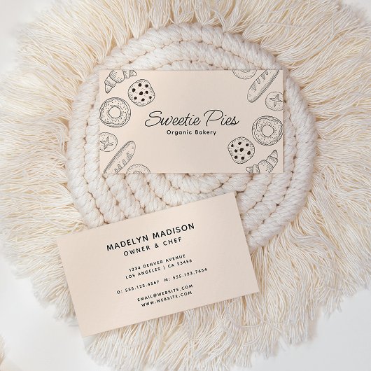 Fun Baking & Cooking Black & Beige Visitekaartje