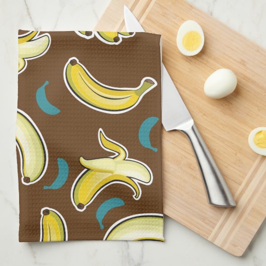Fun Banana Pattern Theedoek (Quarter Fold)