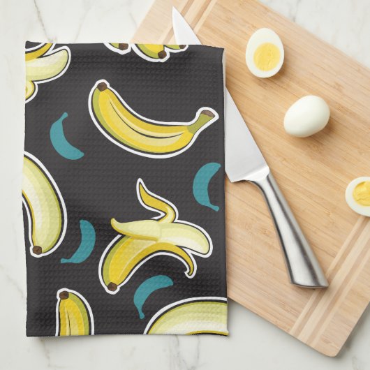 Fun Banana Pattern Theedoek (Quarter Fold)
