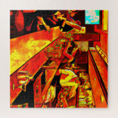 Fun Bar Scene | Bartender en klanten Legpuzzel (Horizontaal)