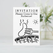 Fun Barbecue Uitnodiging (Staand voorkant)