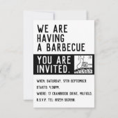 Fun Barbecue Uitnodiging (Achterkant)